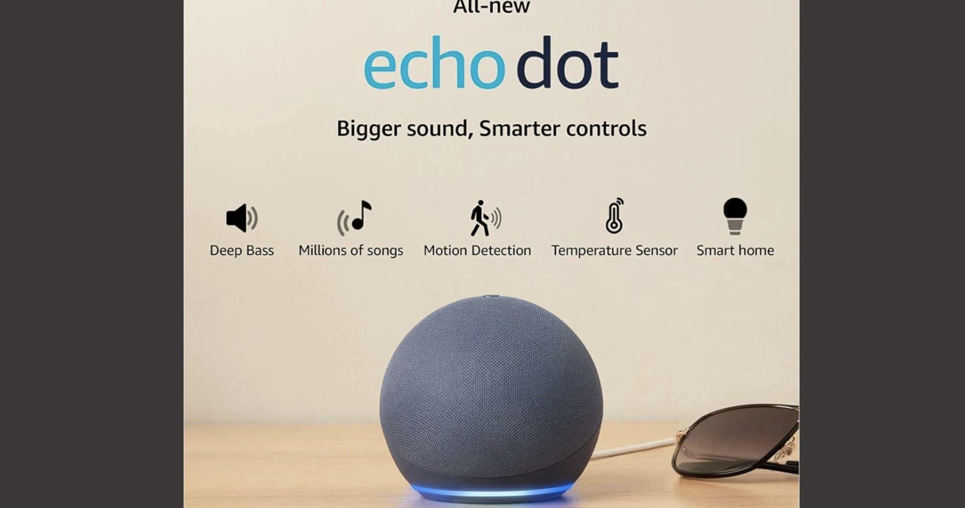 All-New Echo Dot (5th Gen, 2023 release), Smart speaker with Bigger sound,  Motion Detection, Temperature Sensor, Alexa and Bluetooth